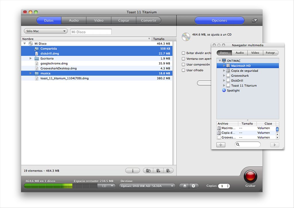 Cd burner for mac free download toast windows 7